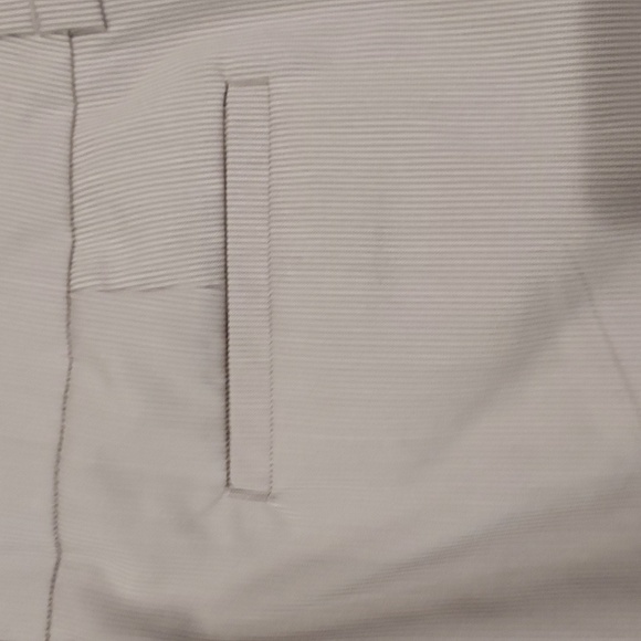 apostrophe Pettit  Beige and Cream Hairline Stripped Fully Lined Skirt Size 16P - Picture 6 of 8